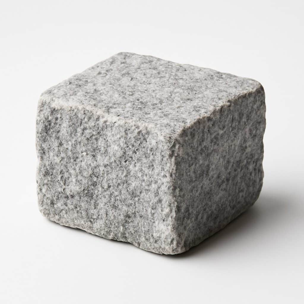 Pavé en granit pour extérieur présenté seul